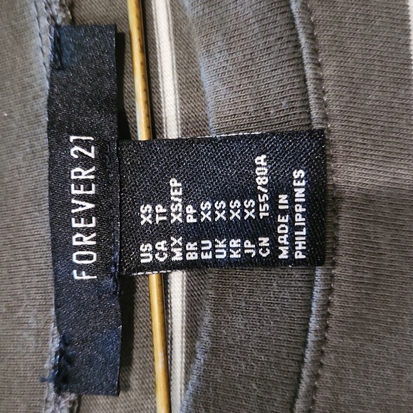 Forever 21 olive green with white stripe dress - Picture 2 of 4